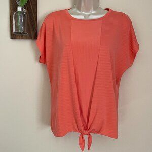Apt. 9 Short Sleeve Top Tie Bottom M